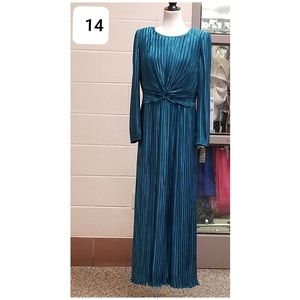 Vintage sz 14 teal evening gown